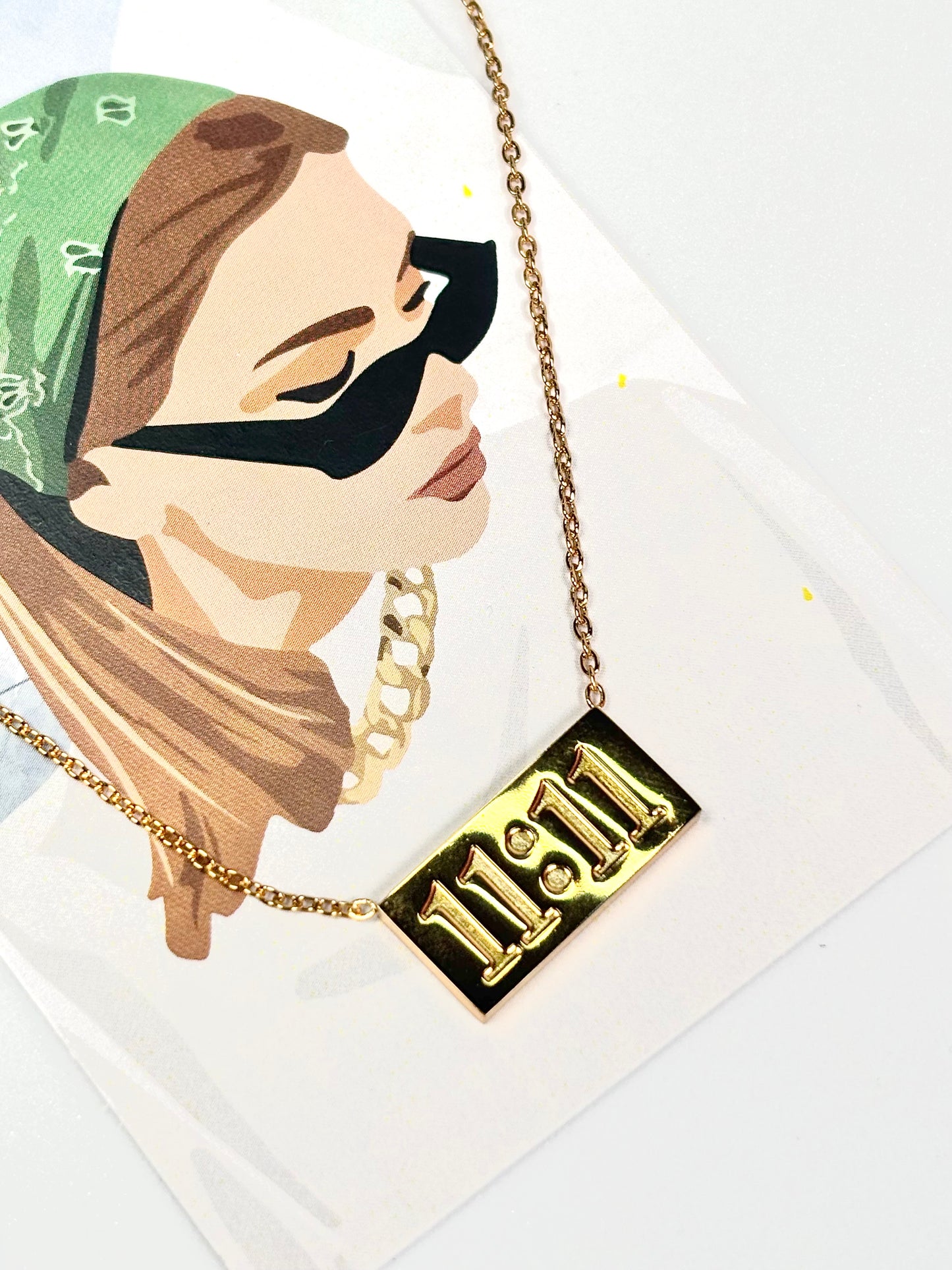 11:11 Pendant Necklace | Gold-Plated Stainless Steel | The Lilith Store