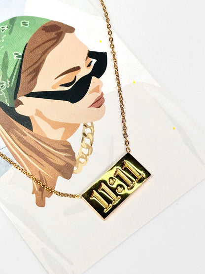 11:11 Pendant Necklace | Gold-Plated Stainless Steel | The Lilith Store