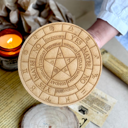 Wooden Altar Tile Features Pentacle & More