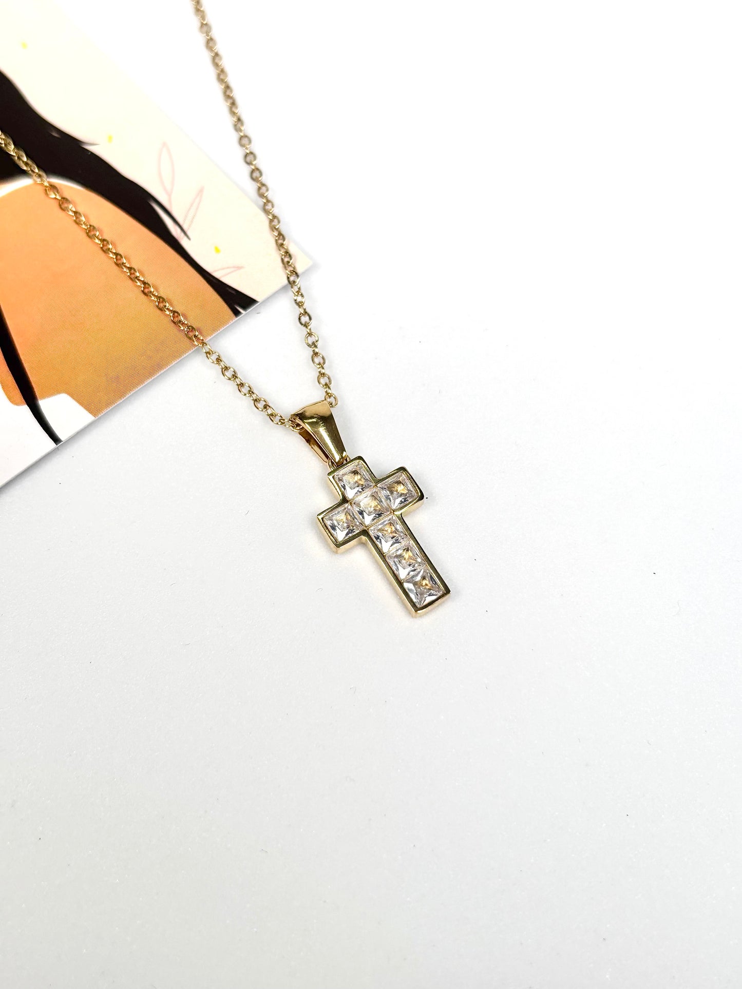 Crystal Cross Pendant Necklace