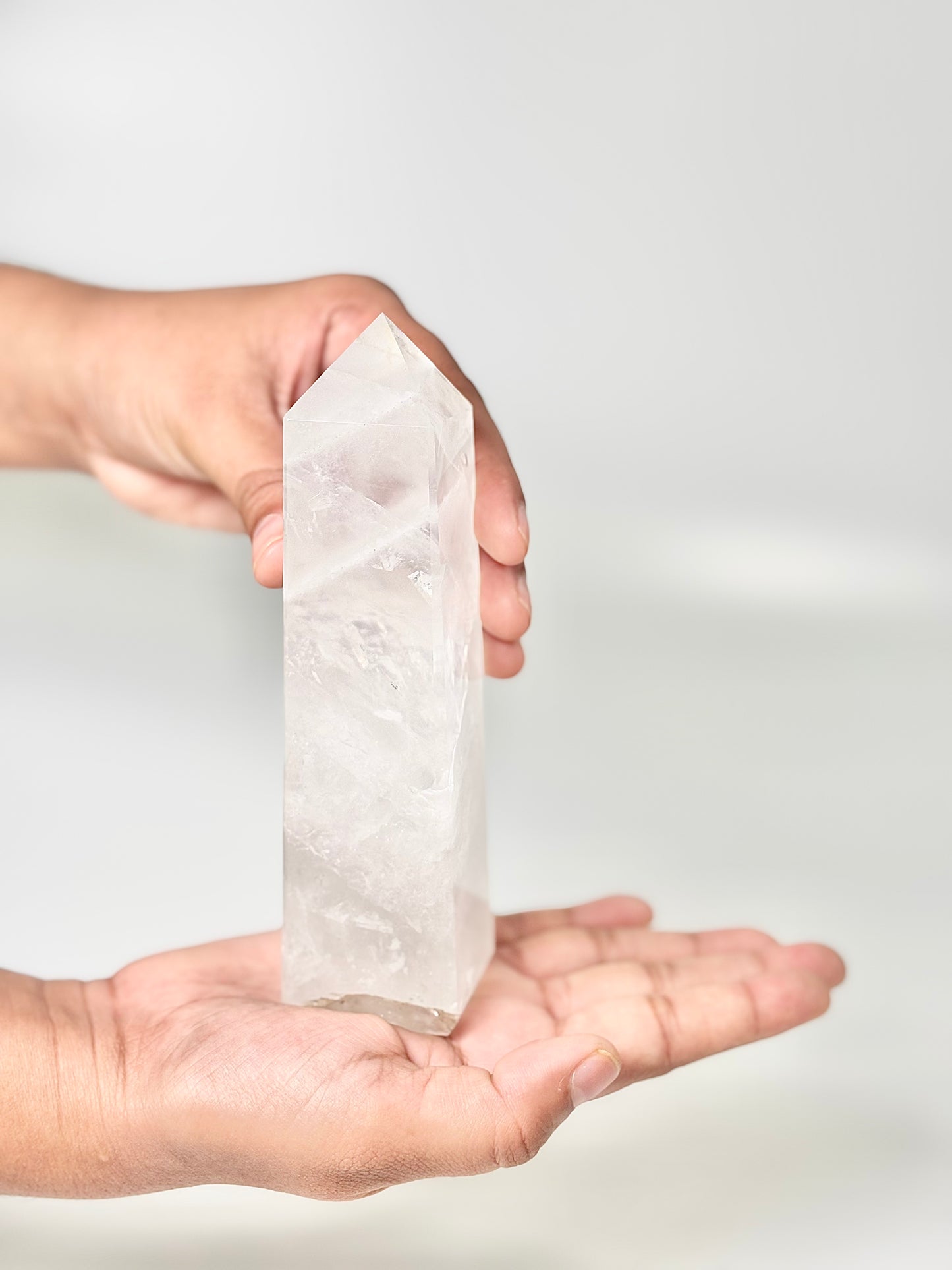Four Facet Clear Quartz Tower – 385g - Amplify, Align & Awaken