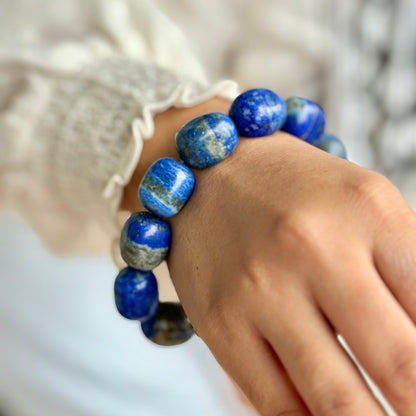 Lapis Lazuli Tumble Bracelet | Mental Peace and Communication