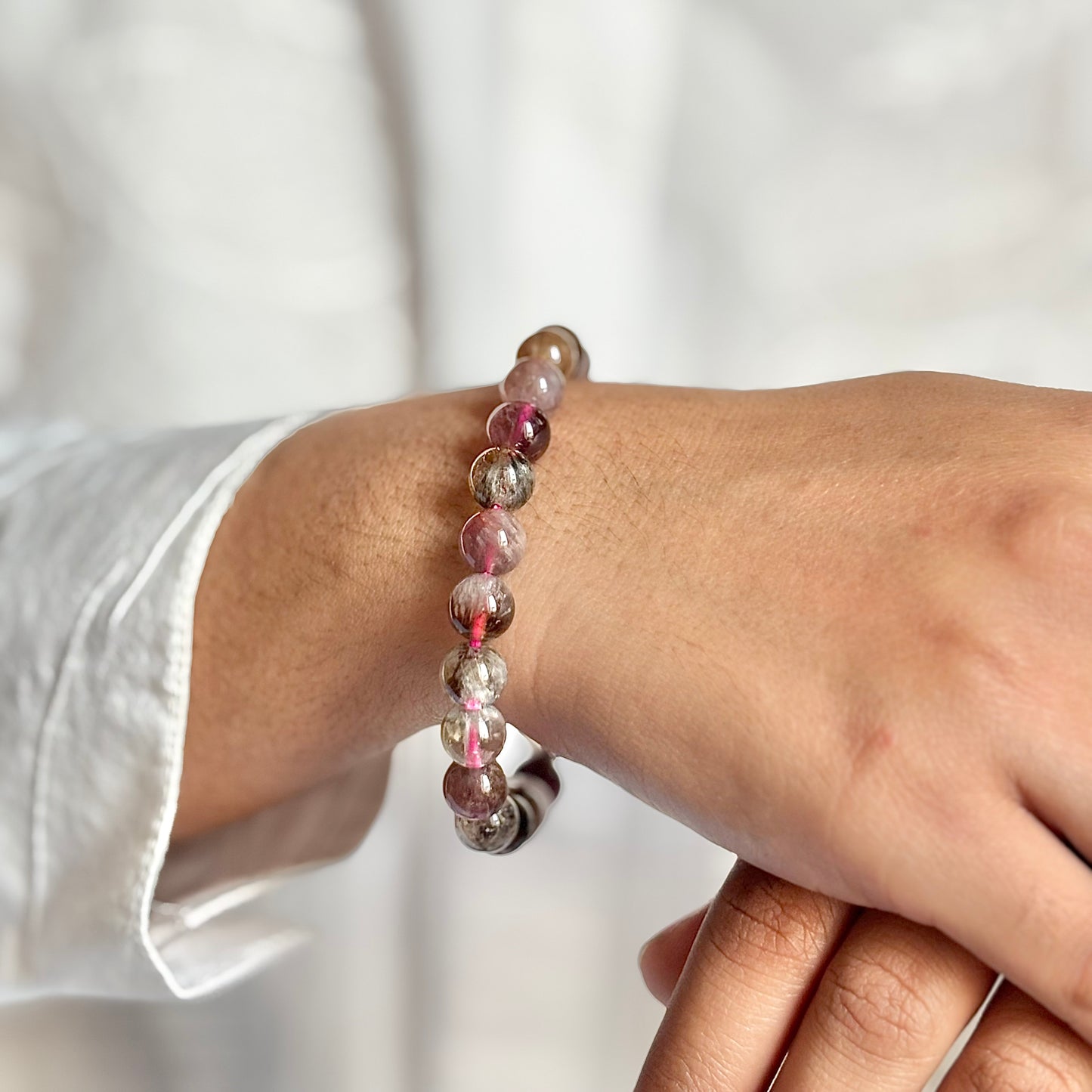 Super Seven Bead Bracelet - 8mm | Unlocks Spirititual Gifts, Enhance Clairvoyance & Telepathy