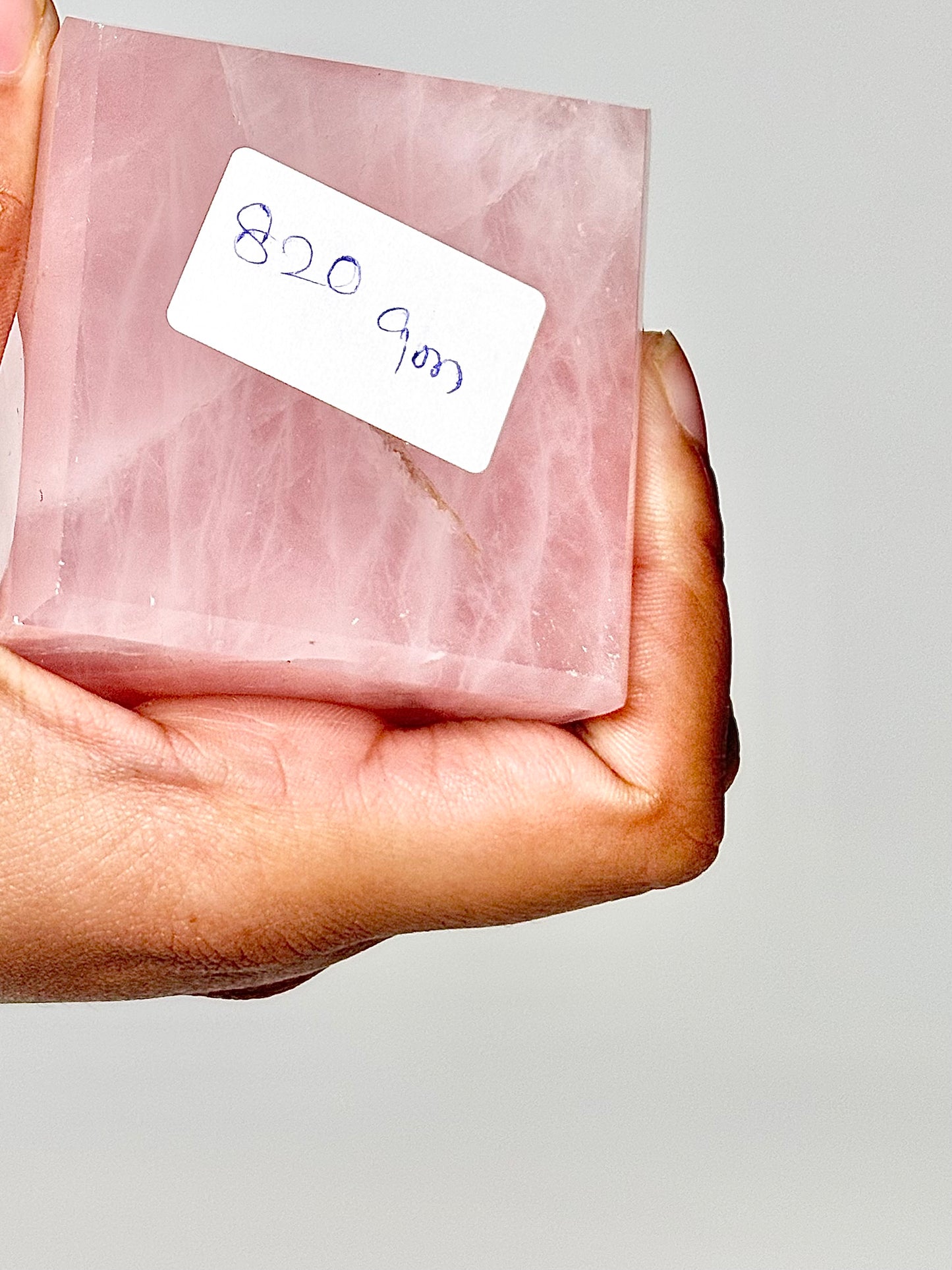 Four Facet Rose Quartz Tower – 820g - Soft Elegance & Balanced Design