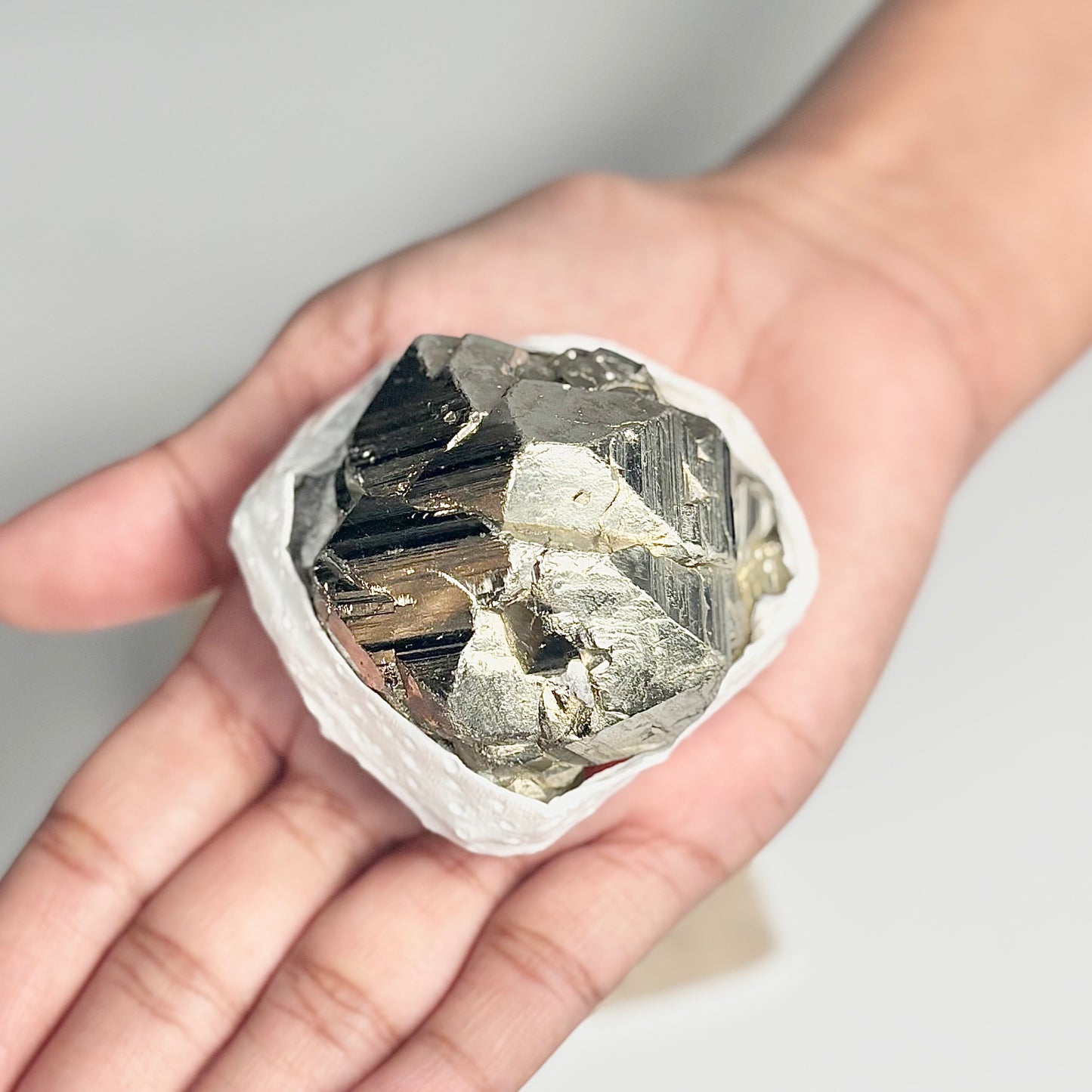 Peruvian Pyrite Cluster – 273g - Golden Brilliance & Striking Presence