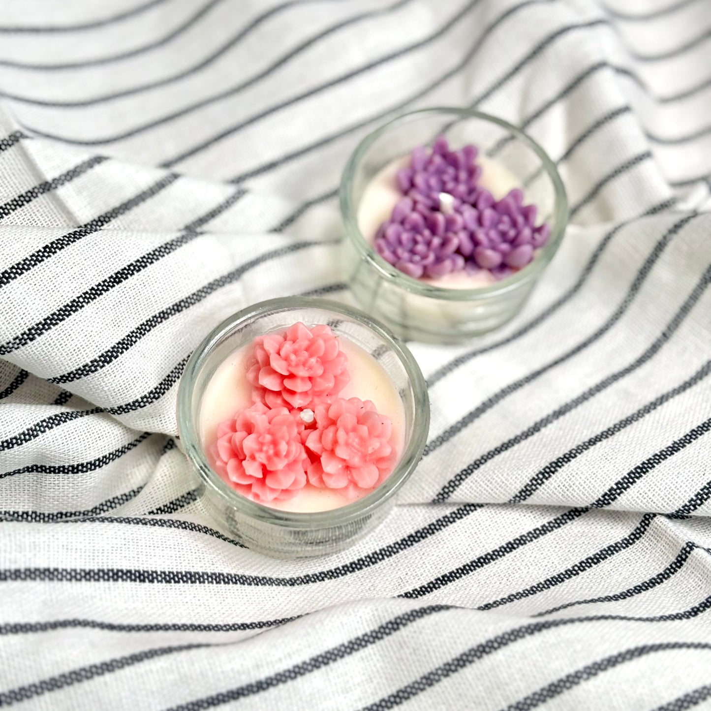 Floral Decorative Tealight Candle - Set of 2