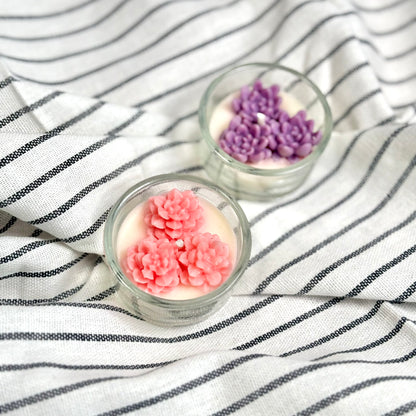 Floral Decorative Tealight Candle - Set of 2