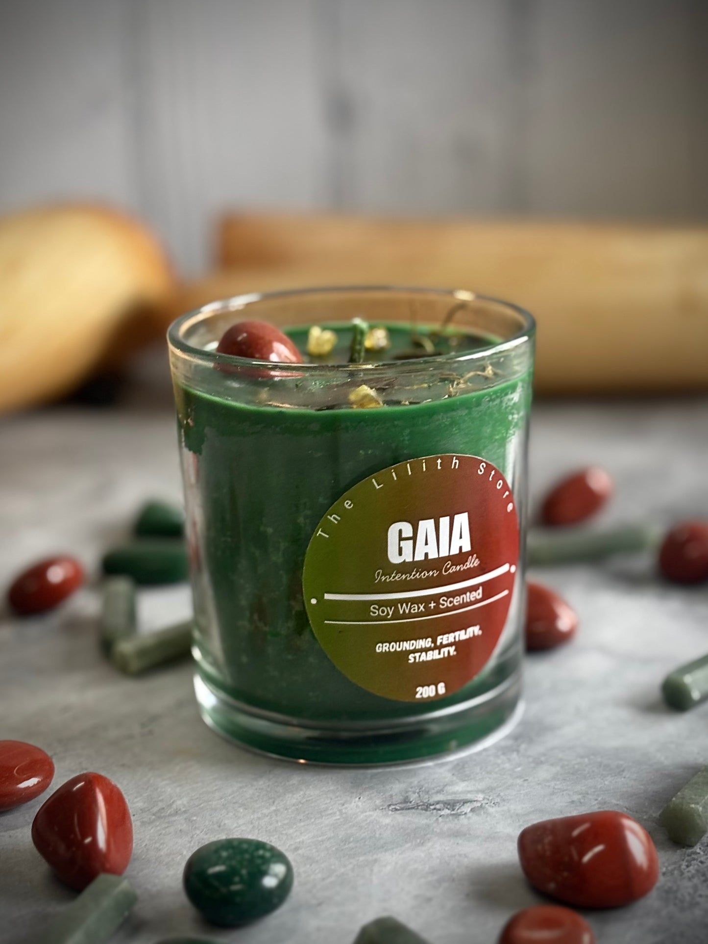 Gaia Altar Candle – 200 g Soy Wax Jar Candle for Ritual & Devotion