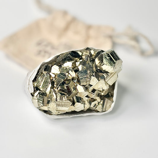 Peruvian Pyrite Cluster – 270g -Golden Brilliance & Striking Presence