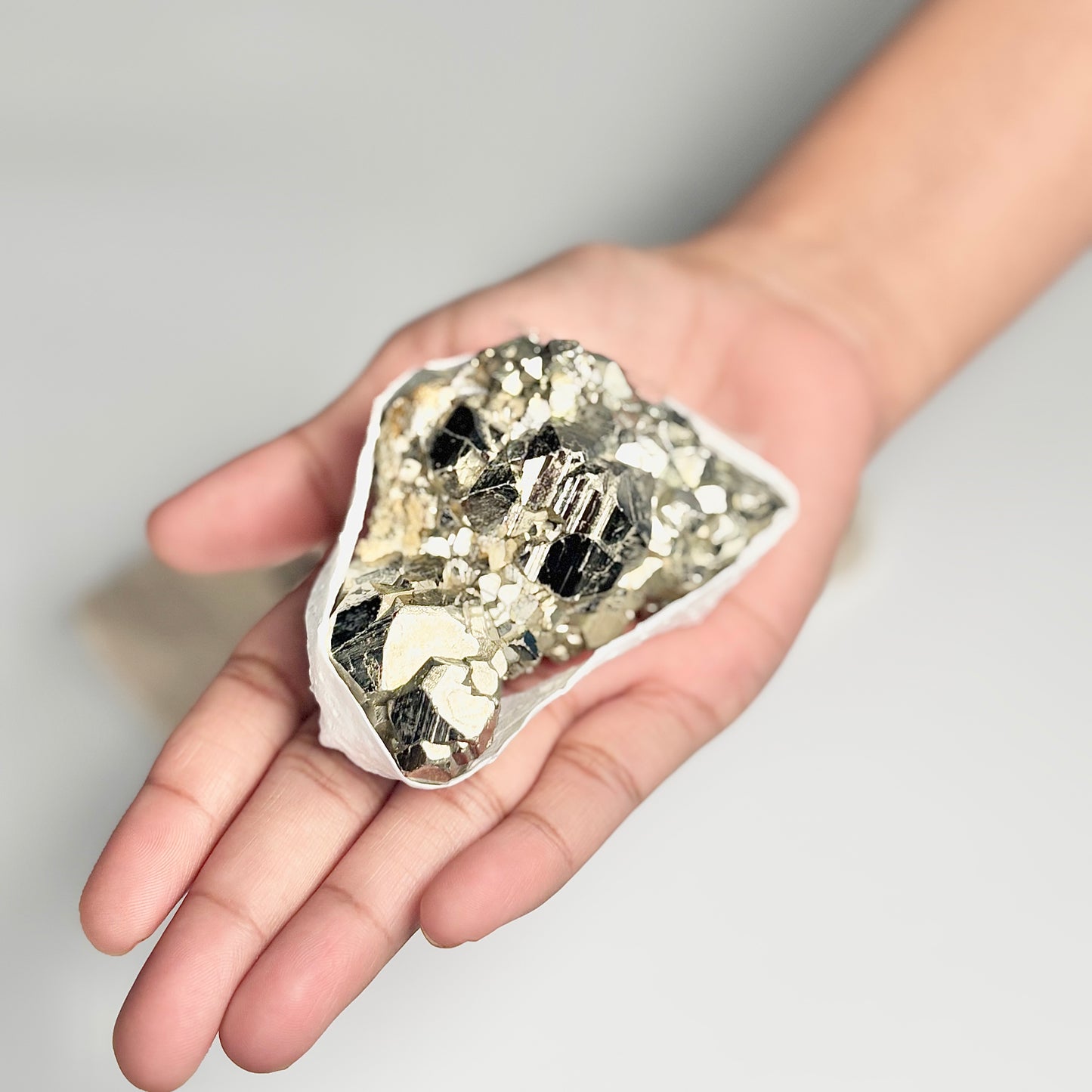 Peruvian Pyrite Cluster – 229g -Golden Brilliance & Striking Presence