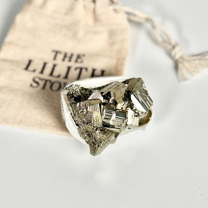 Peruvian Pyrite Cluster – 134g -Golden Brilliance & Striking Presence