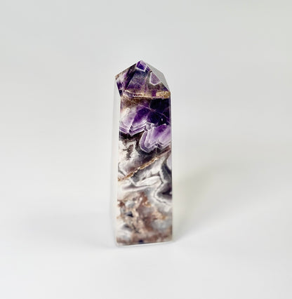 Four Facet Chevron Amethyst Tower – 360g - Amplified Intuition & Focused Healing