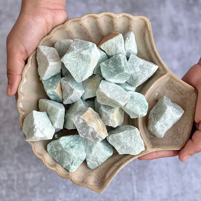 Green Aventurine Mini Raw Stone | Stone for Abundance - Pack of 2