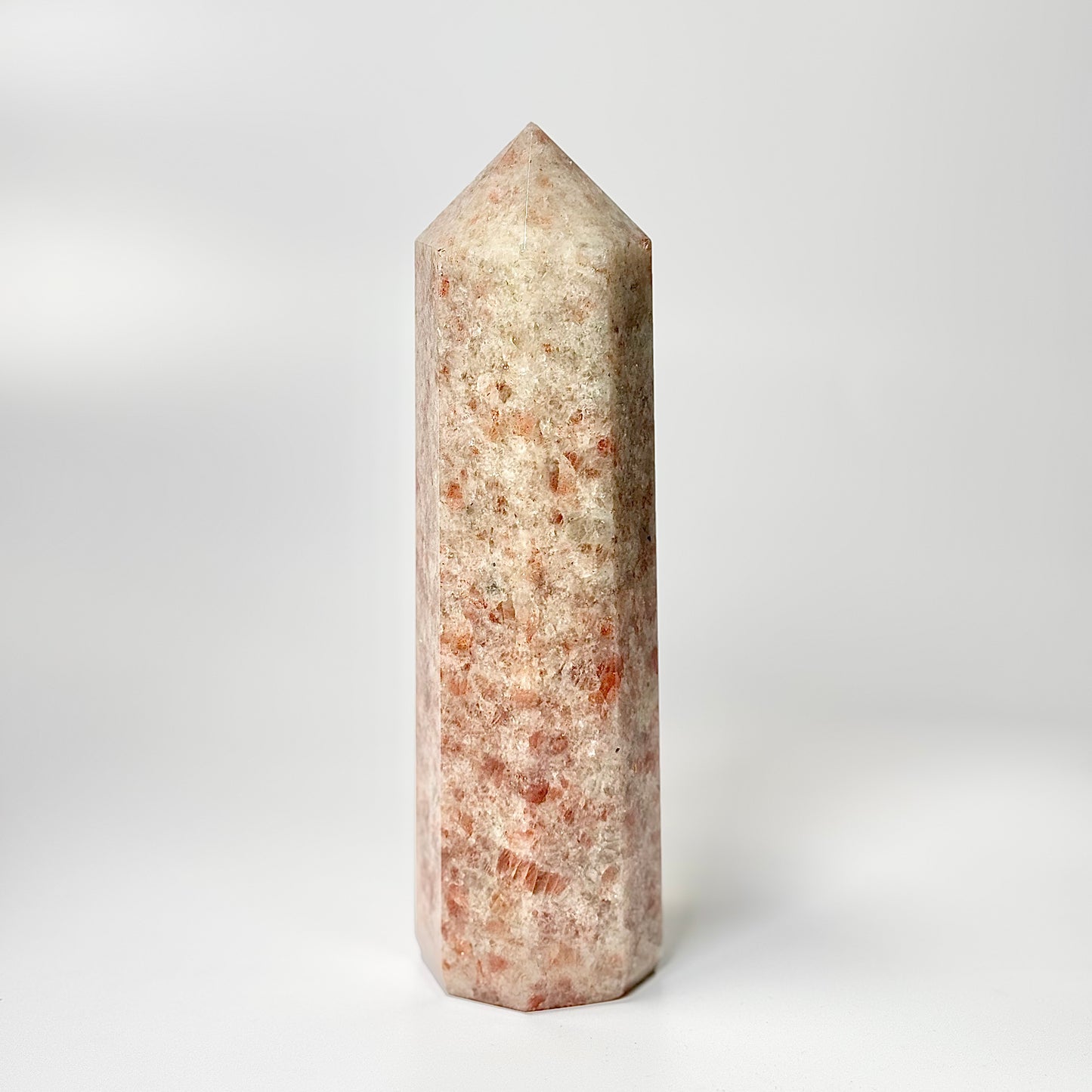 Eight Facet Sunstone Tower – 760g - Radiance, Warmth & Uplifting Energy