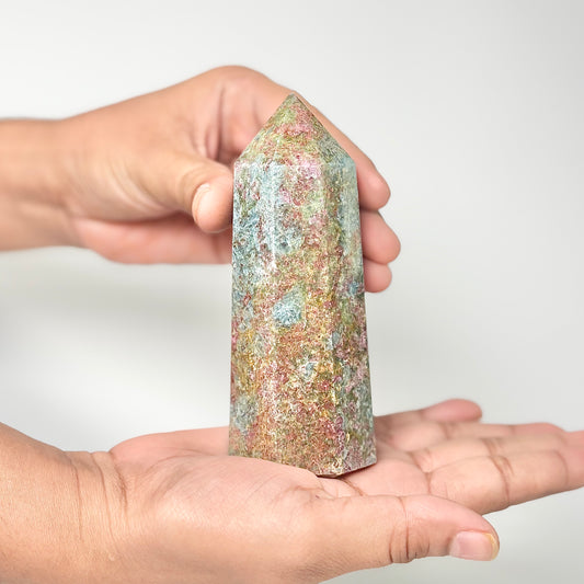 Eight Facet Ruby in Kyanite Tower – 385g -Distinctive Colour & Balanced Form