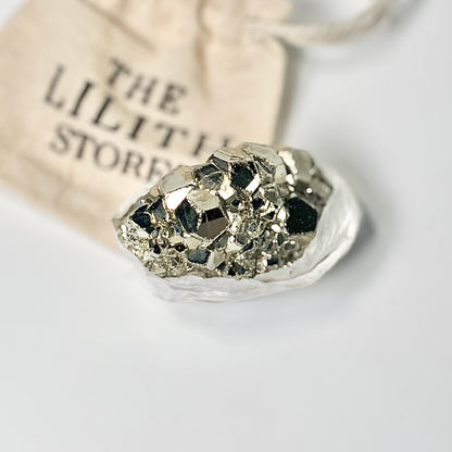 Peruvian Pyrite Cluster – 143g -Golden Brilliance & Striking Presence