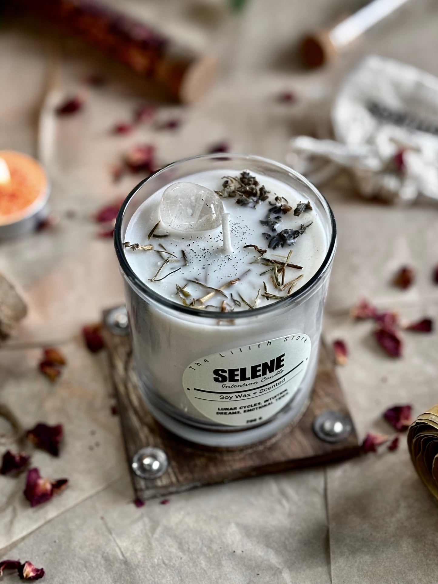 Selene Altar Candle – 200 g Soy Wax Jar Candle for Ritual & Devotion