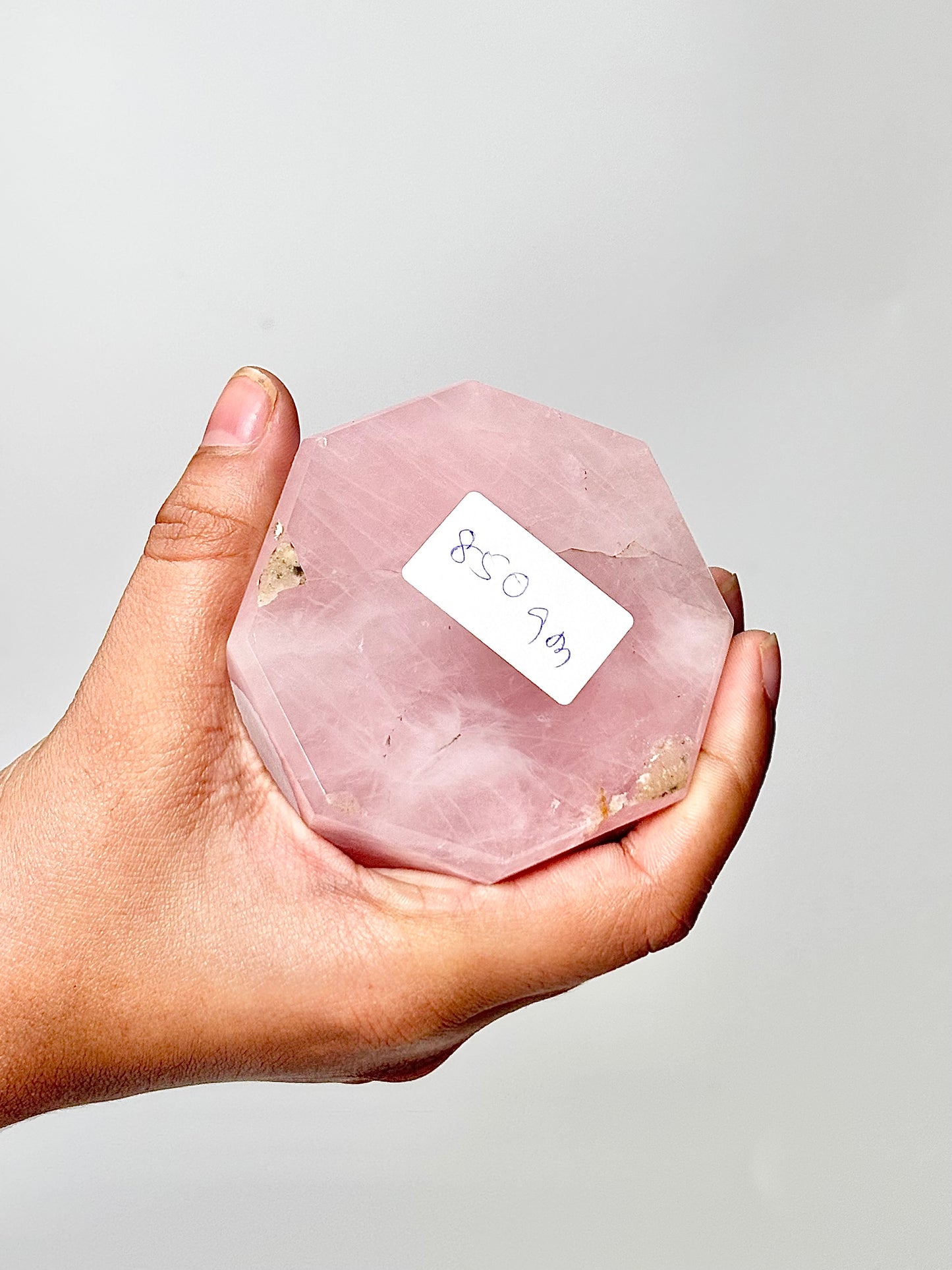 Eight Facet Rose Quartz Tower – 850g - Elegance, Warmth & Gentle Charm