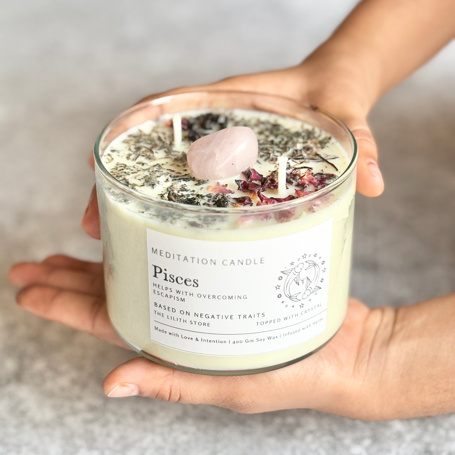 Pisces Zodiac Soy Intention Candle | 400 Gm