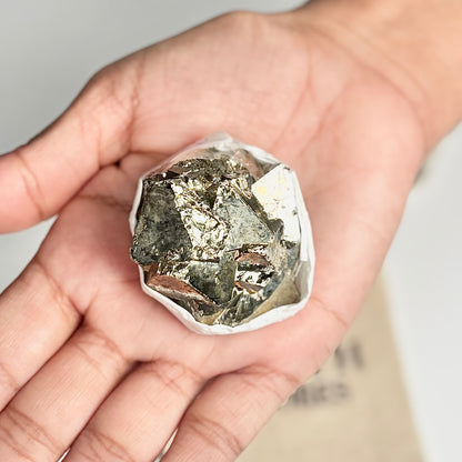 Peruvian Pyrite Cluster – 93g - Golden Brilliance & Striking Presence