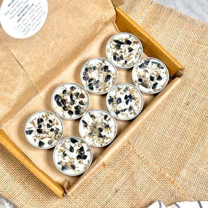 Thyme & Black Tourmaline Soy Tealight Candle
