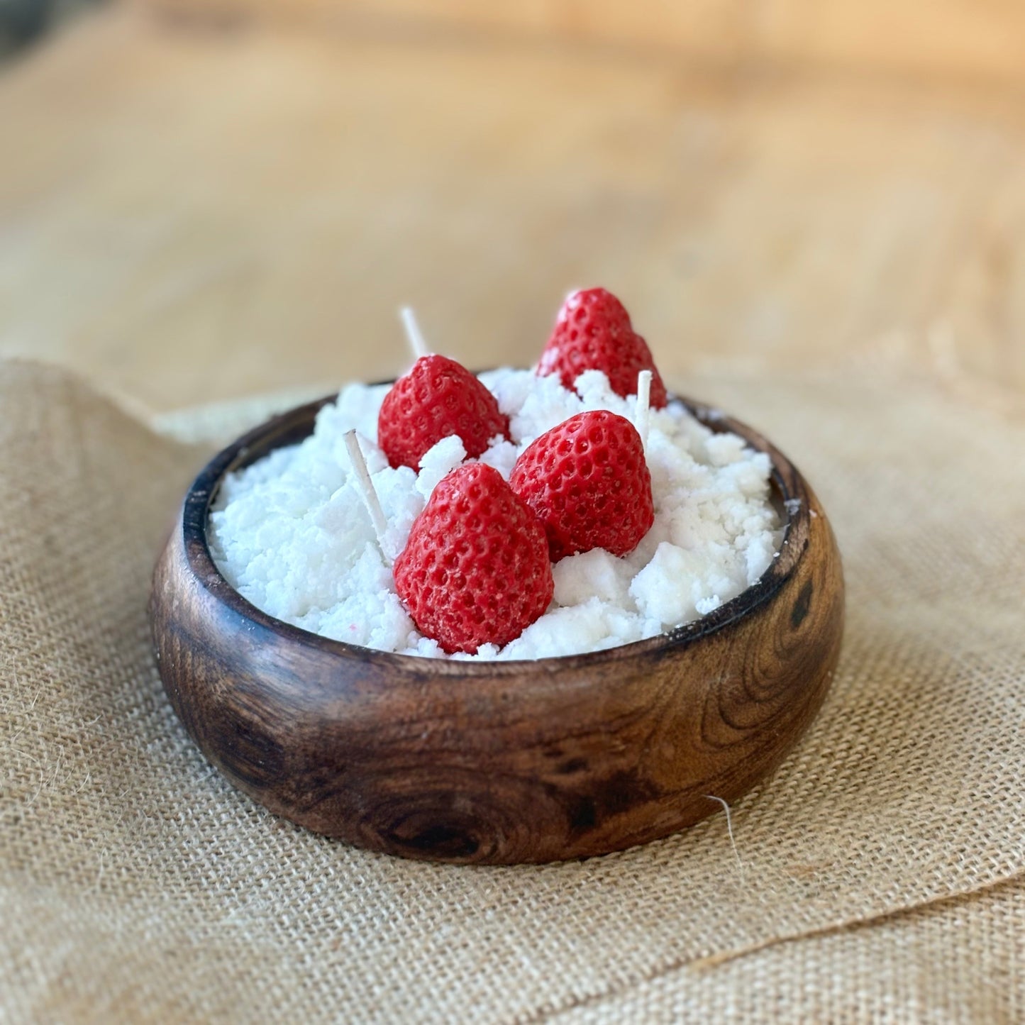 Strawberry bowl Soy Candle