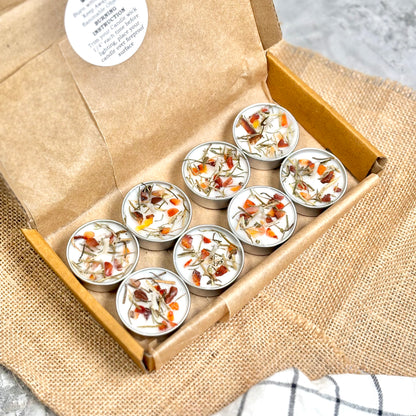 Rosemary & Orange Carnelian Soy Tealight Candle