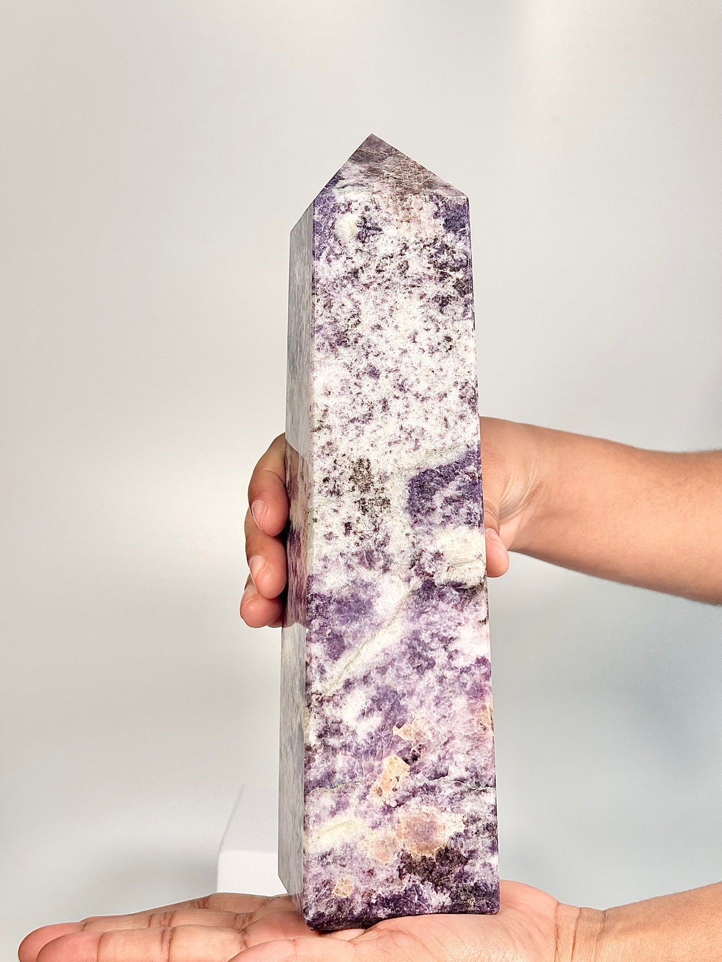 Lepidolite Four-Facet Tower – 1654 g - Calm the Mind • Ease Anxiety • Support Emotional Healing
