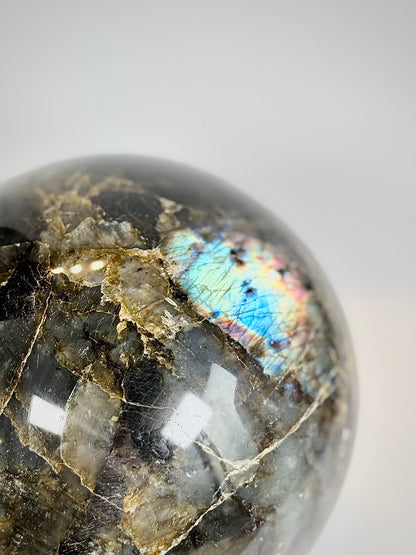 Large Natural Labradorite Sphere (Approx. 6.8 kg)