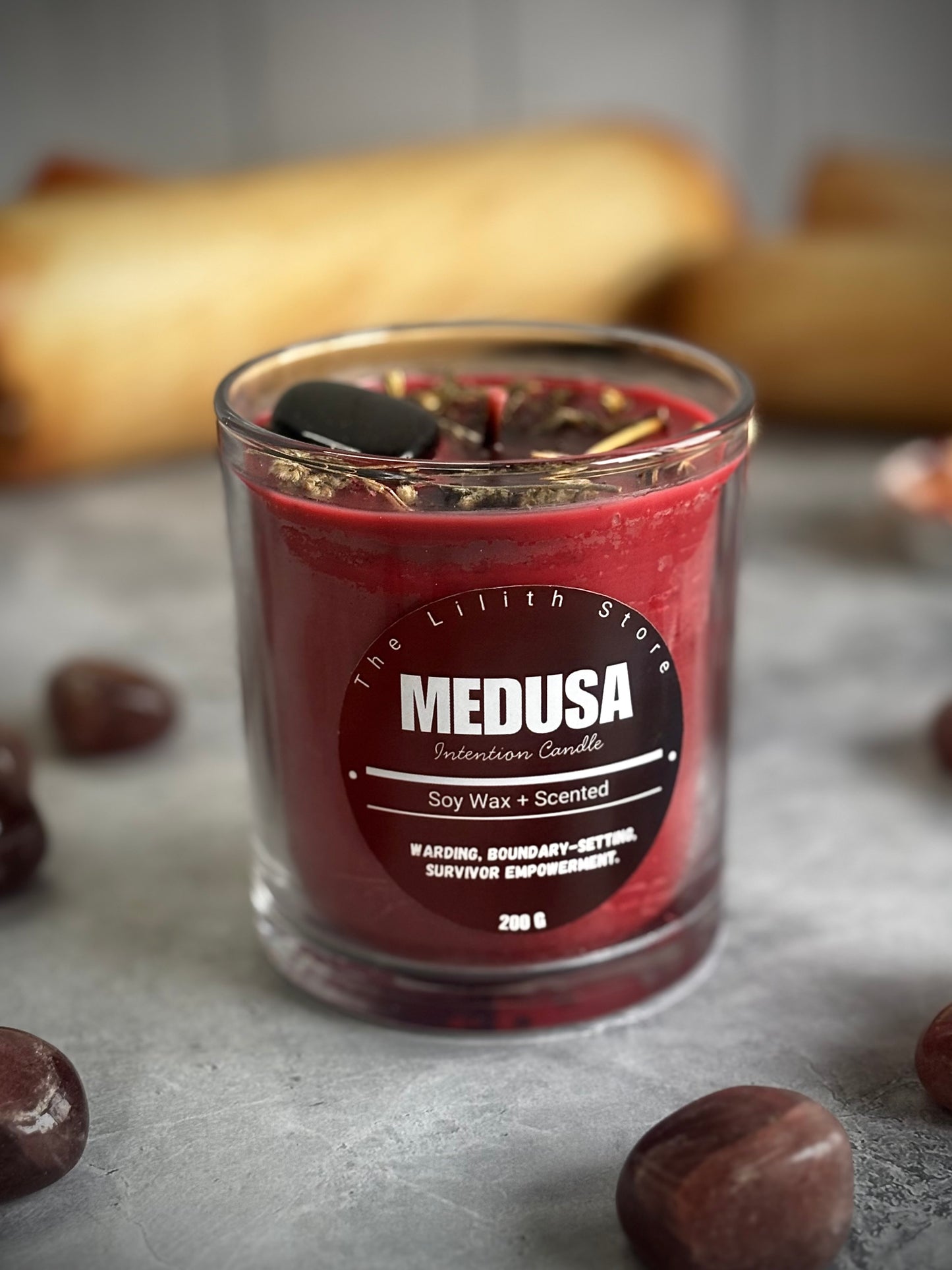 Medusa Altar Candle – 200 g Soy Wax Jar Candle for Ritual & Devotion