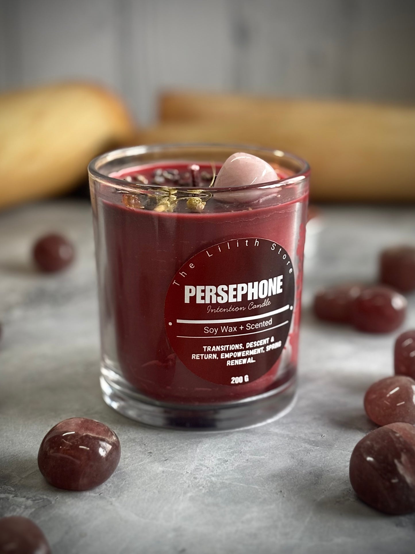 Persephone Altar Candle – 200 g Soy Wax Jar Candle for Ritual & Devotion