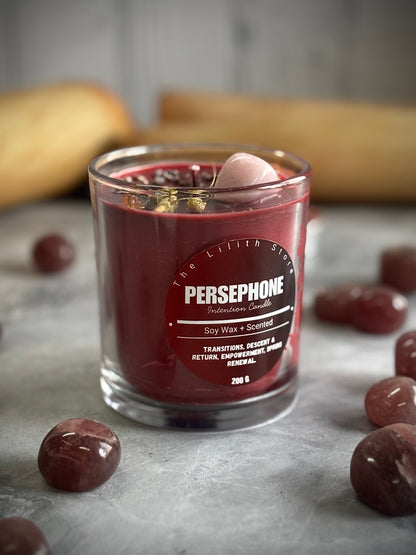 Persephone Altar Candle – 200 g Soy Wax Jar Candle for Ritual & Devotion
