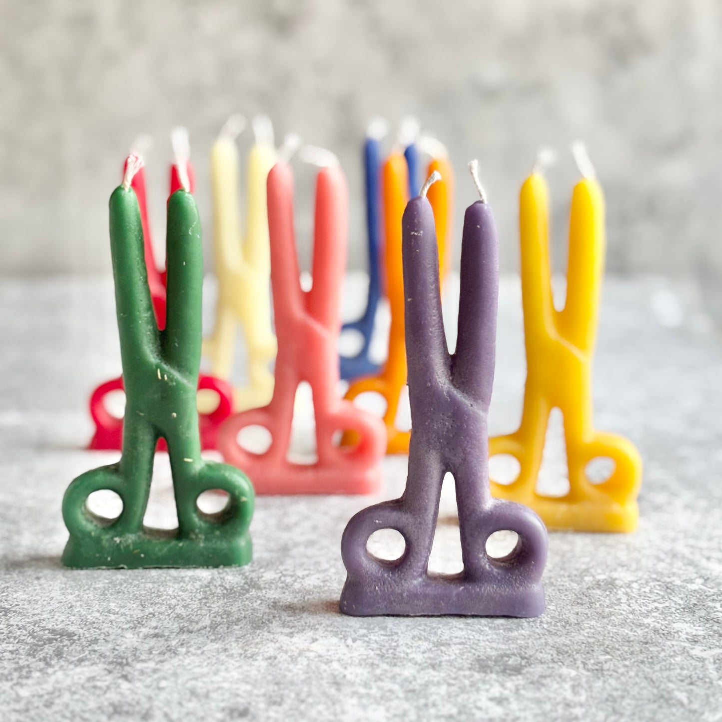 Scissor Beeswax Candle - Colour Option Available