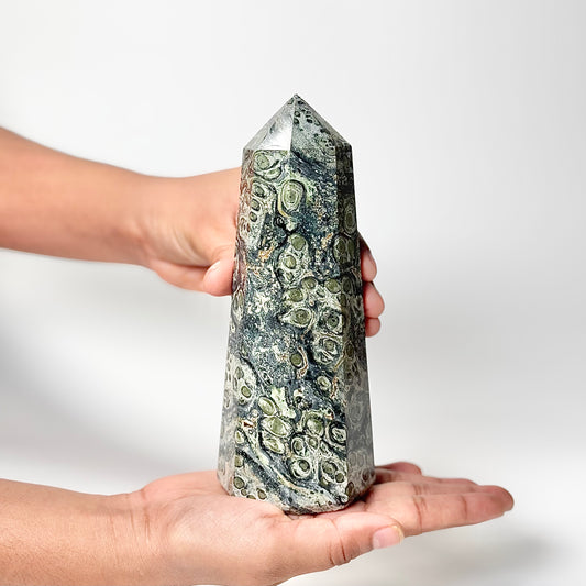 Eight Facet Kambaba Jasper Tower – 806g - Deep Earth Tones &  Harmonised Form
