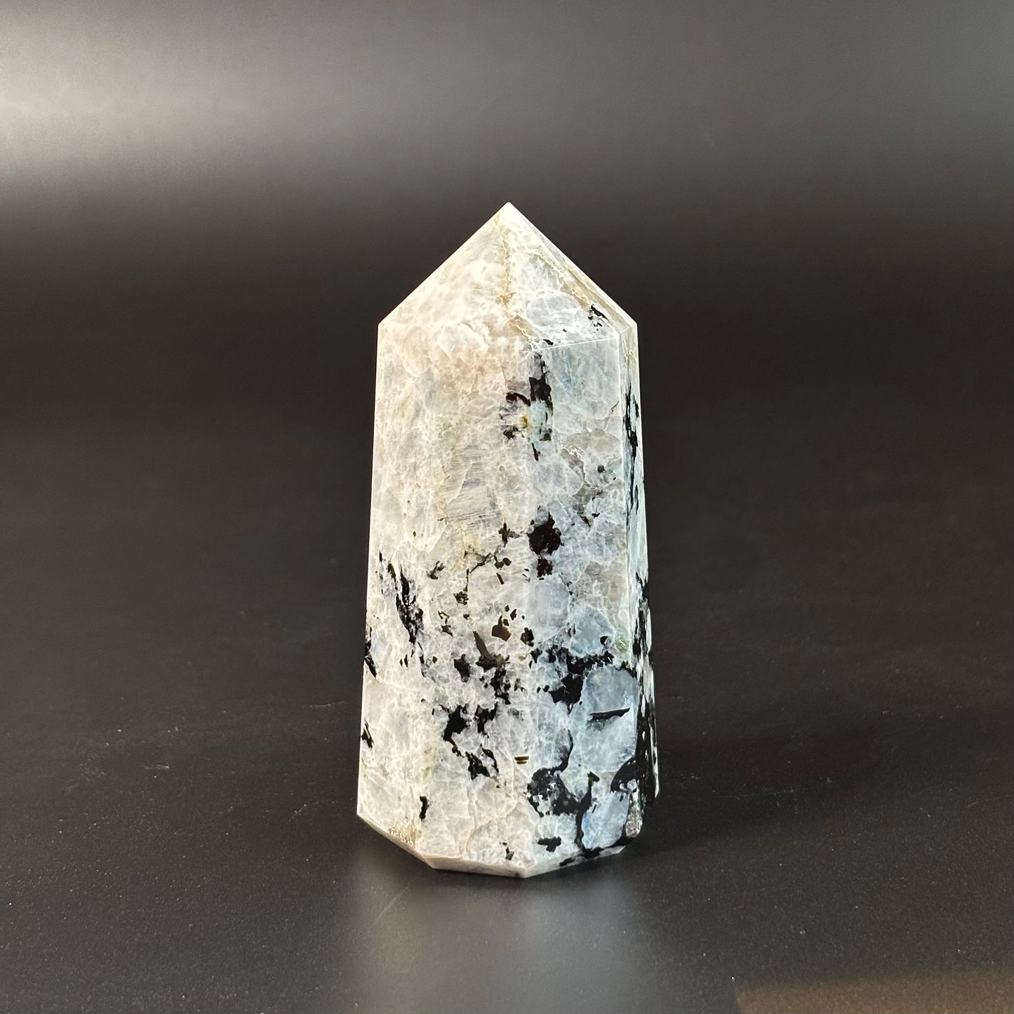 Rainbow Moonstone Large Tower - 370 Gm | Compassion & empathy