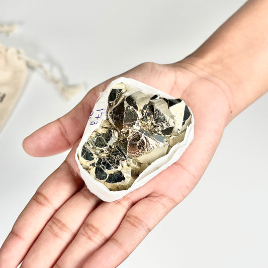 Peruvian Pyrite Cluster – 173g -Golden Brilliance & Striking Presence