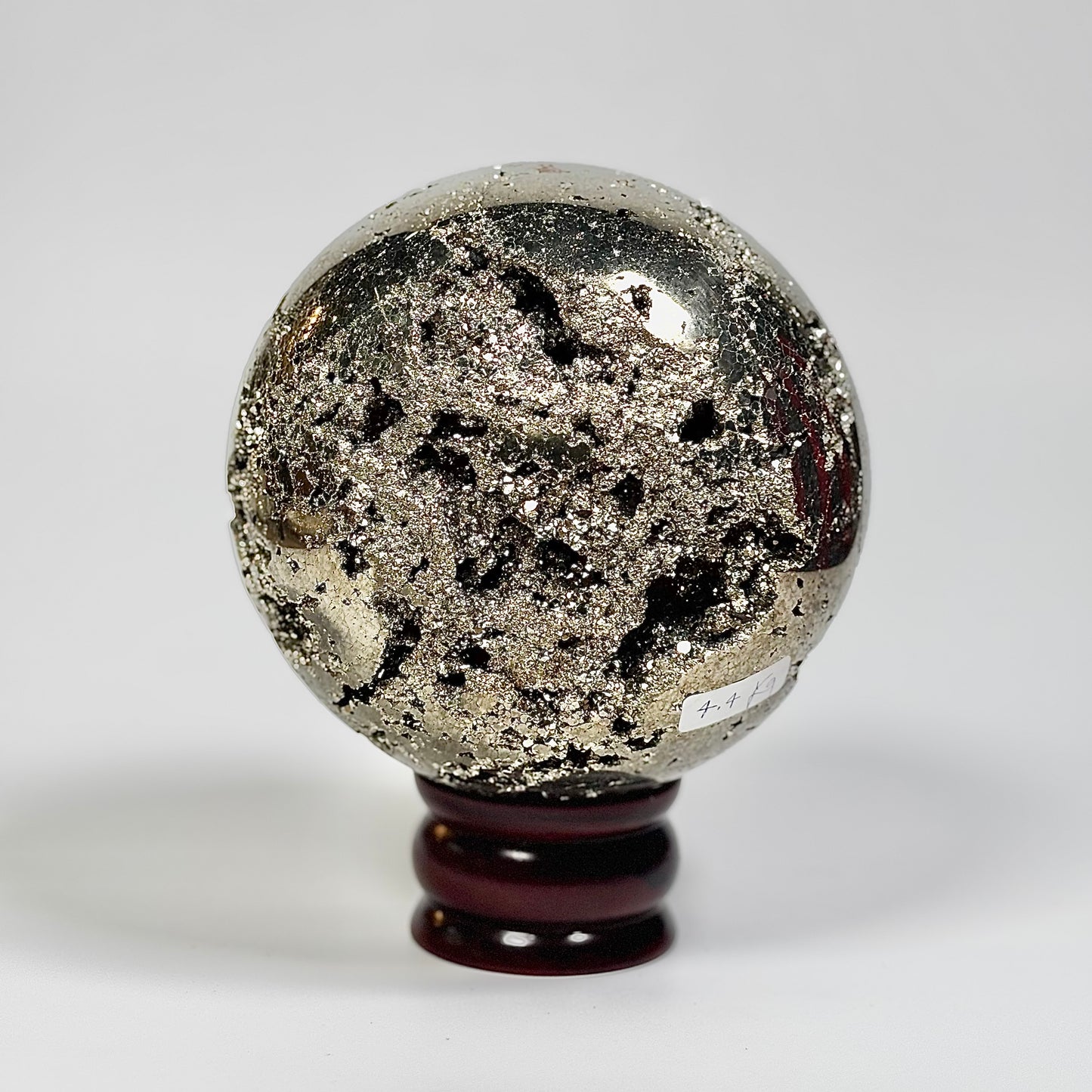 Extra Large Peruvian Pyrite Druzy Sphere 4.4 Kg – Abundance & Prosperity