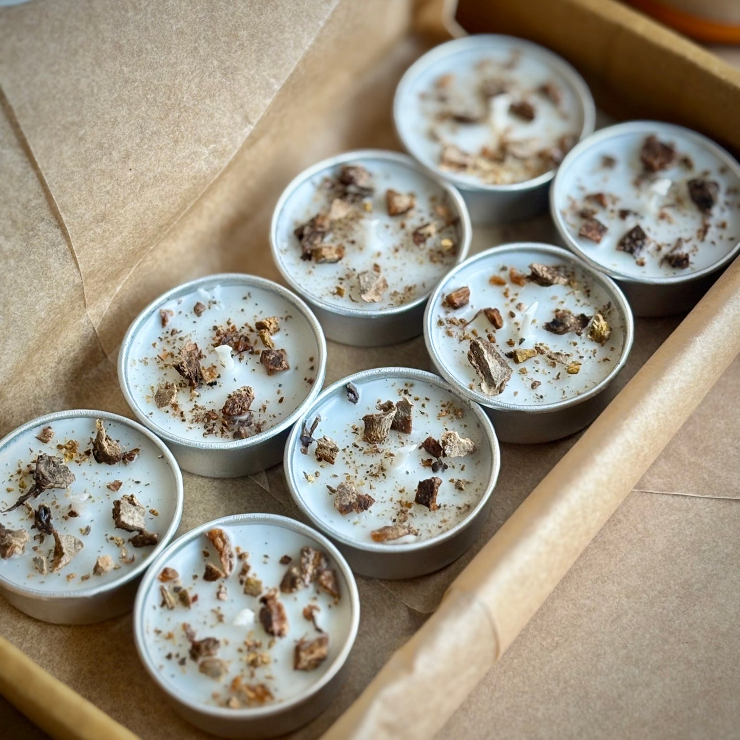 Angelica Infused Soy Wax Tealight Candles – Unscented