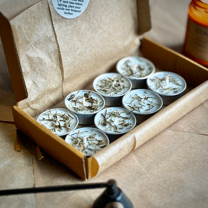 Rosemary Infused Soy Wax Tealight Candles – Unscented