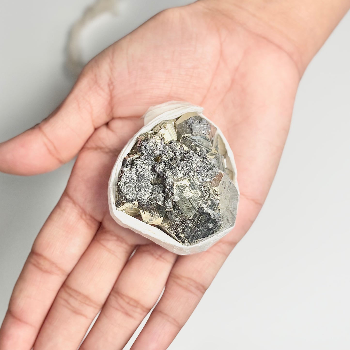 Peruvian Pyrite Cluster – 119g - Golden Brilliance & Striking Presence