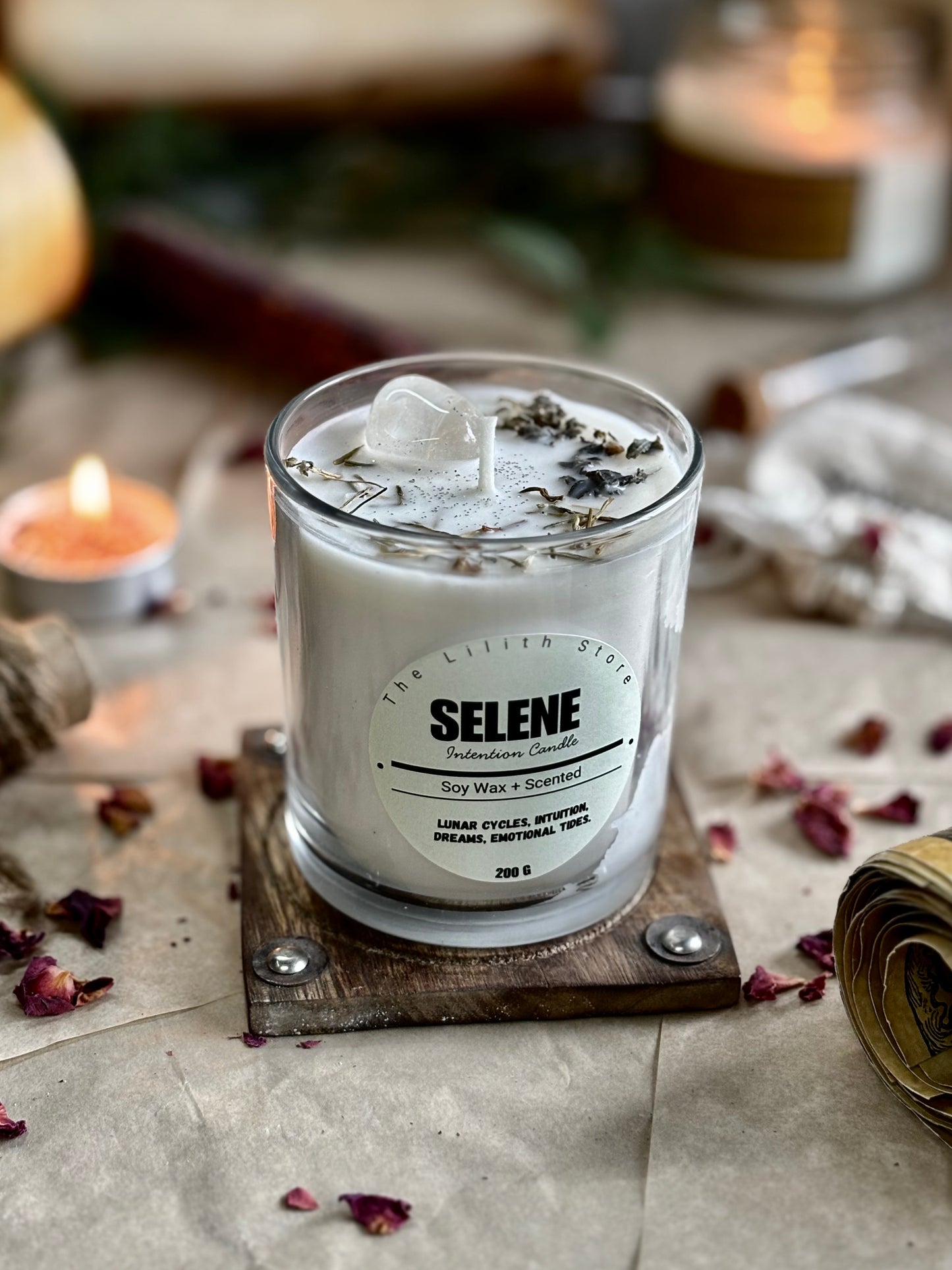 Selene Altar Candle – 200 g Soy Wax Jar Candle for Ritual & Devotion