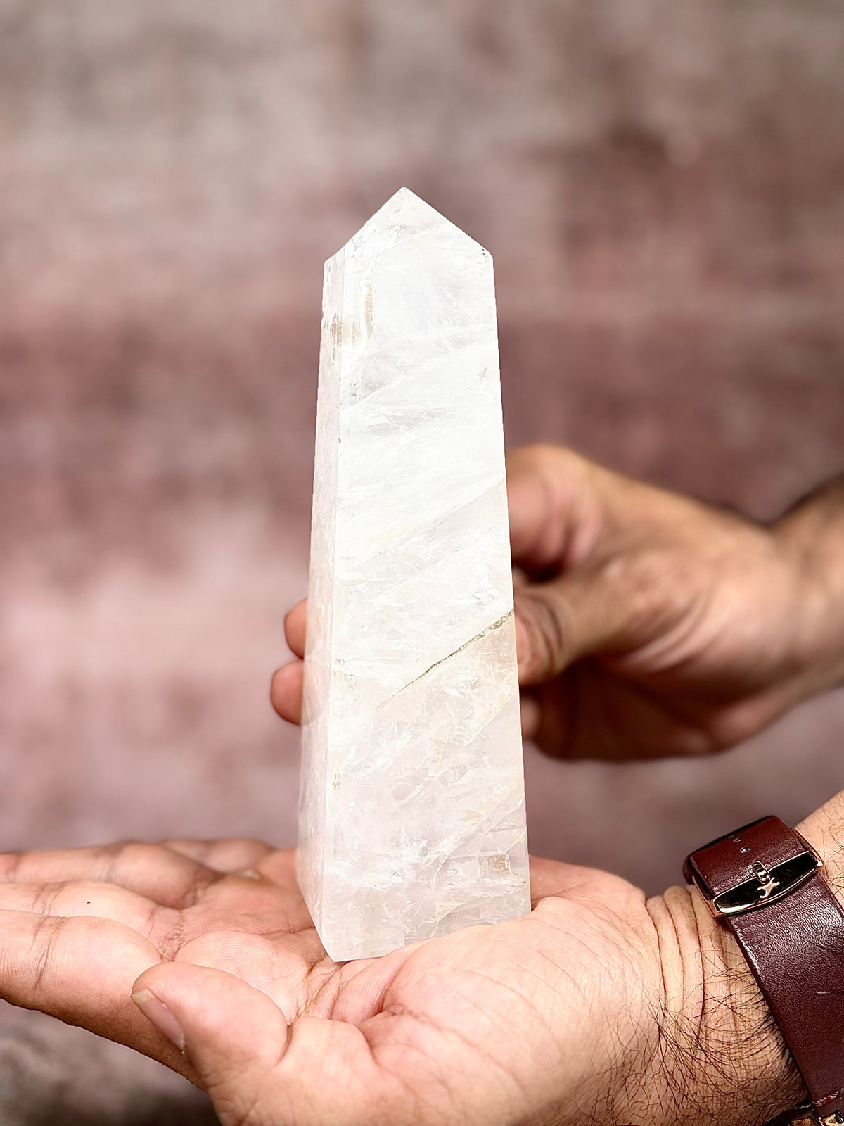 Natural Clear Quartz Crystal Tower