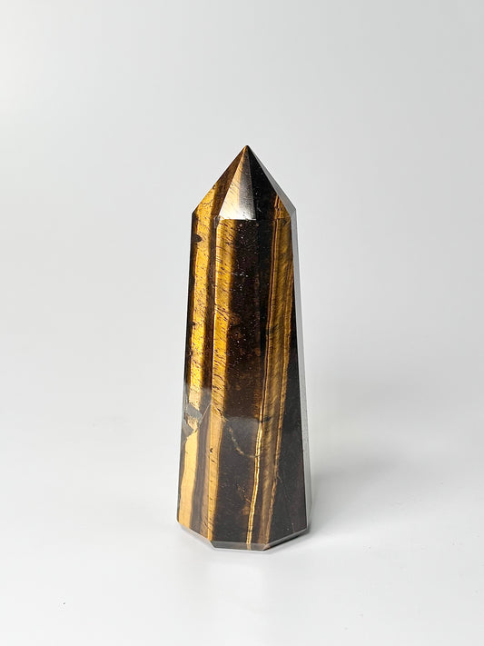 Eight Facet Tiger’s Eye Tower – 298g - Strength, Balance & Timeless Appeal