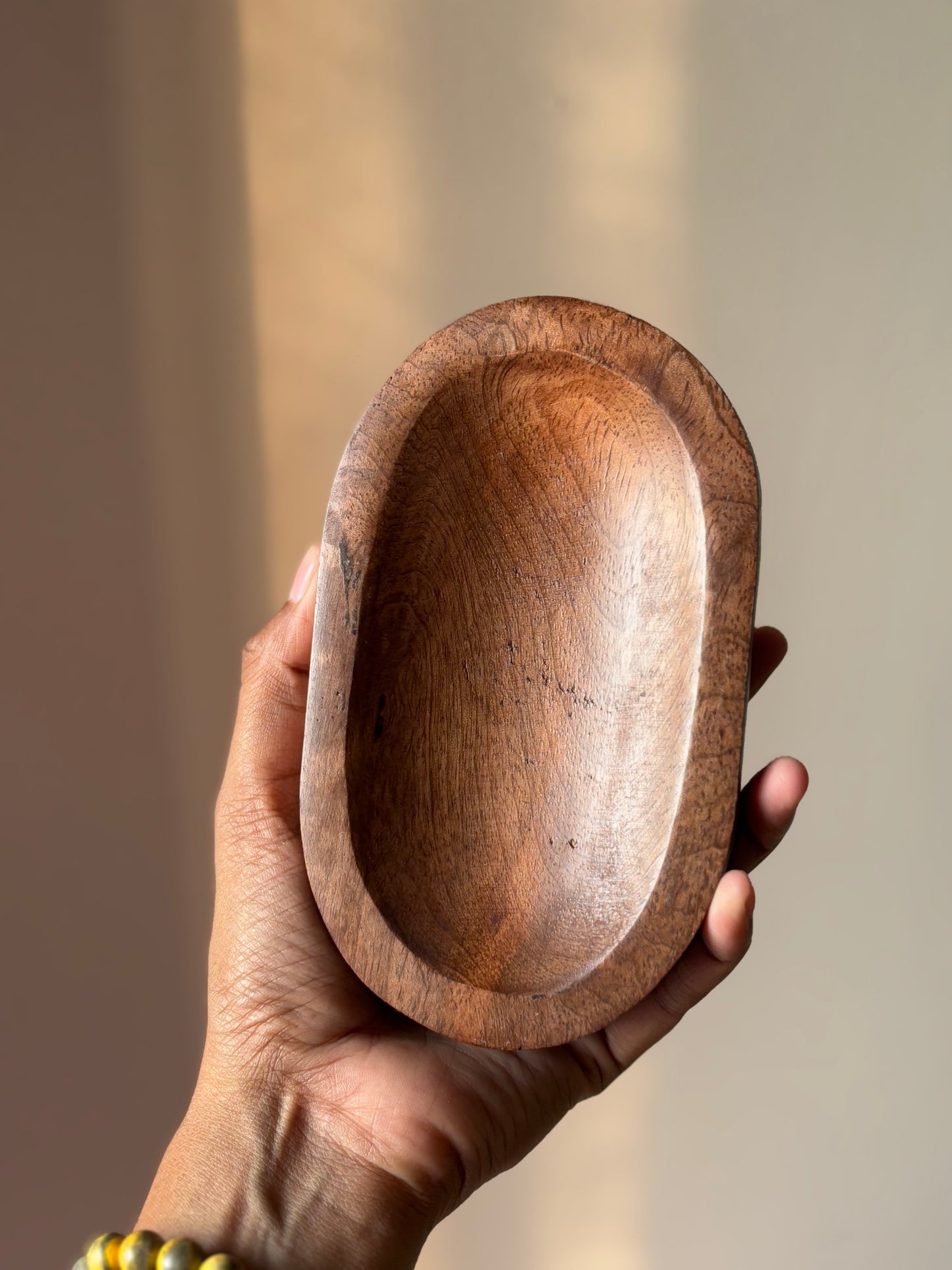 Handcrafted Wooden Oval Bowl | Altarware | Witchy Decor