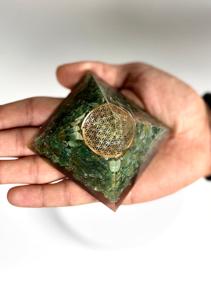 Green Aventurine Orgonite Pyramid