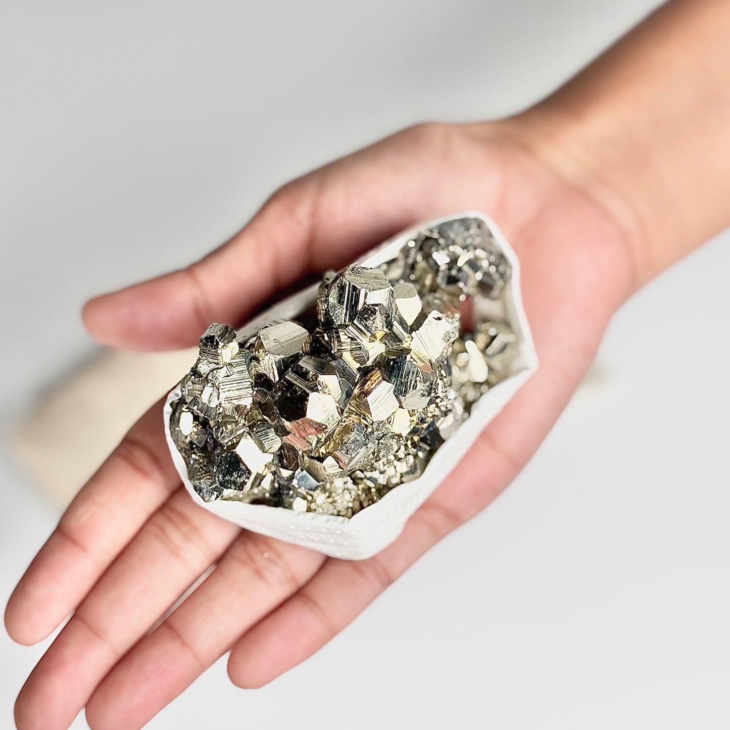 Peruvian Pyrite Cluster – 265g -Golden Brilliance & Striking Presence