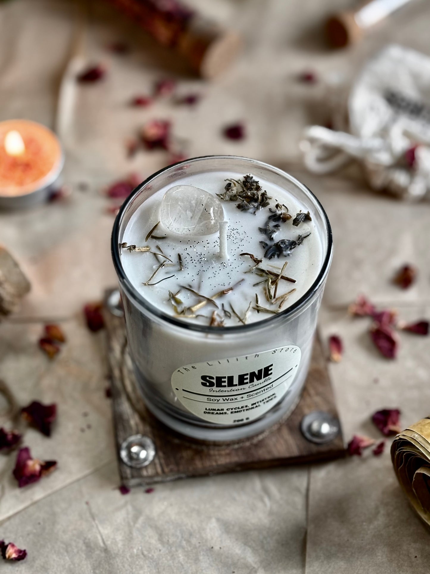 Selene Altar Candle – 200 g Soy Wax Jar Candle for Ritual & Devotion