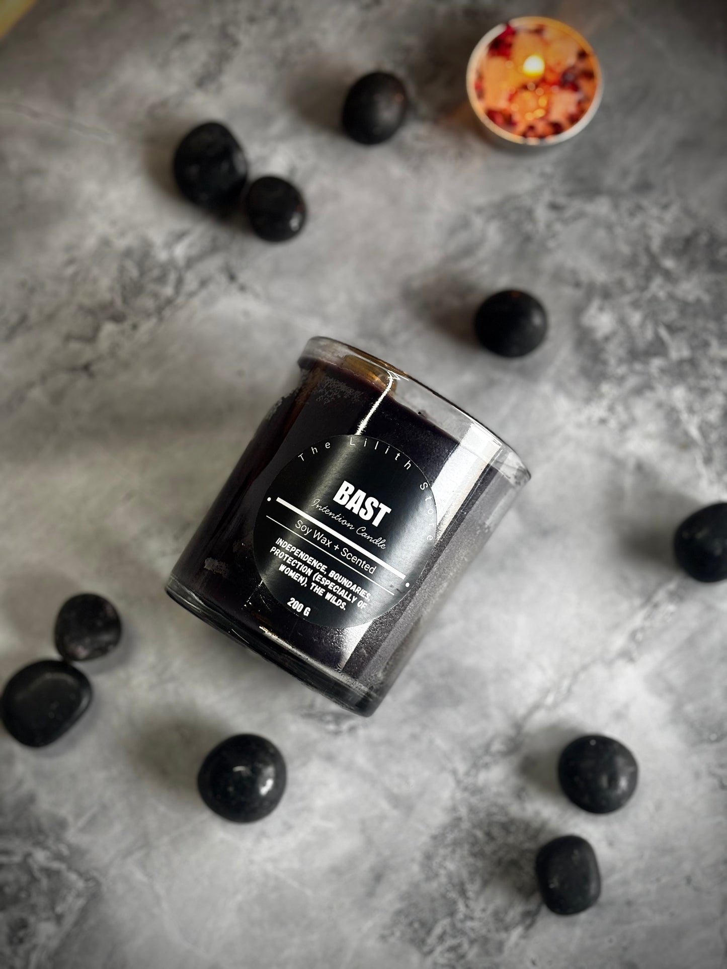 Bast Altar Candle – 200 g Scented Soy Wax Jar Candle for Ritual & Devotion