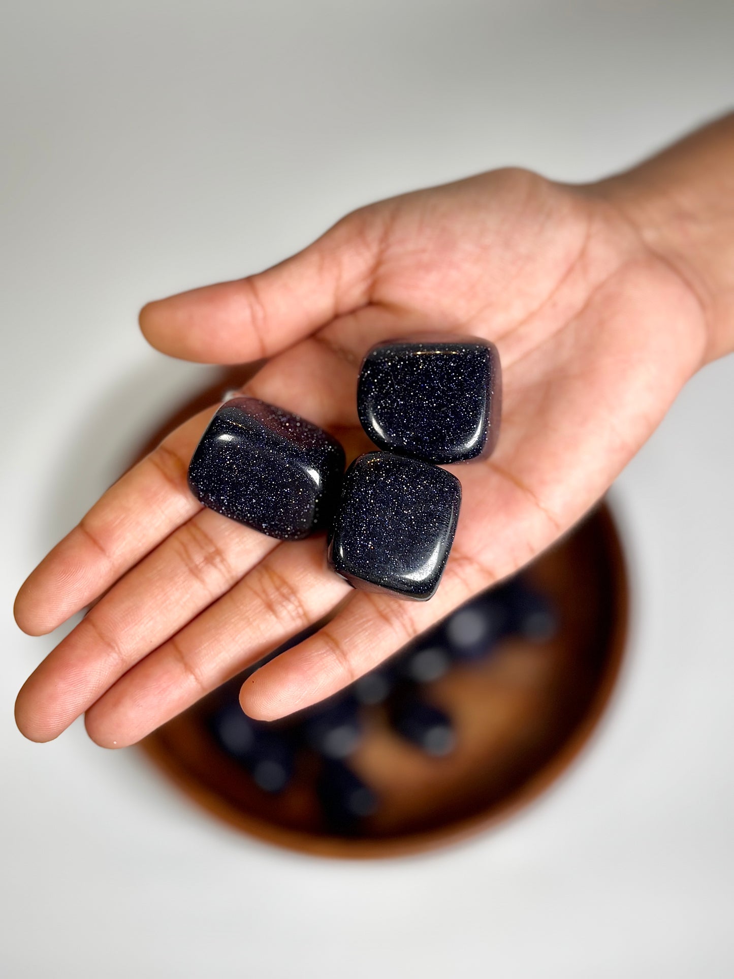 Blue Goldstone Tumble Stone  (A) – 1 Piece | The Lilith Store