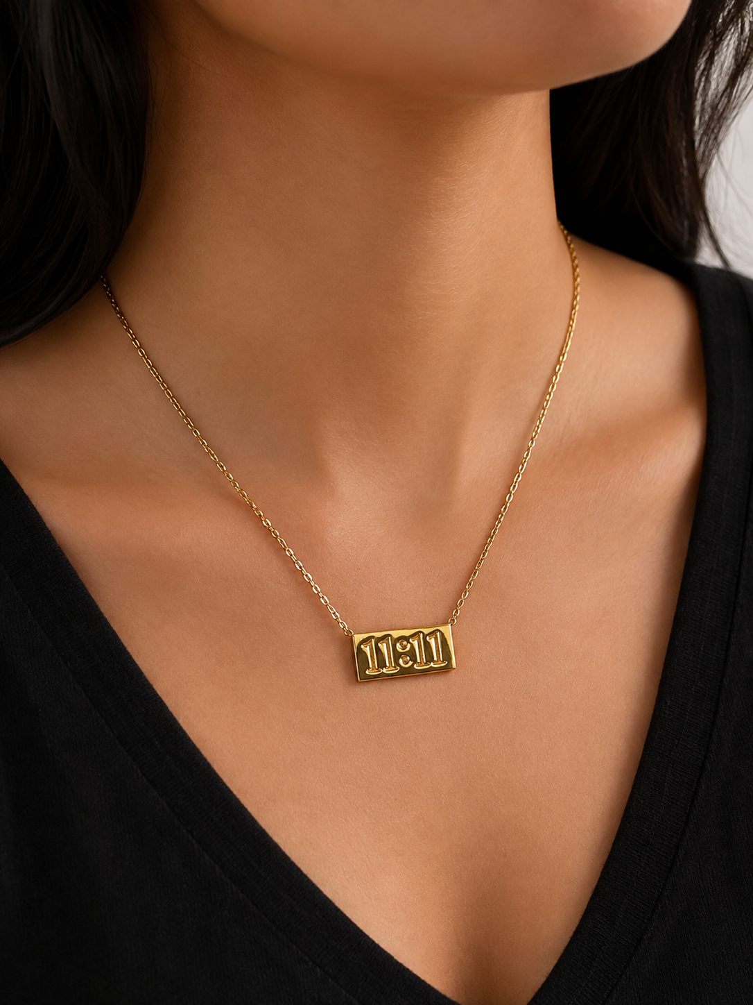 11:11 Pendant Necklace | Gold-Plated Stainless Steel | The Lilith Store